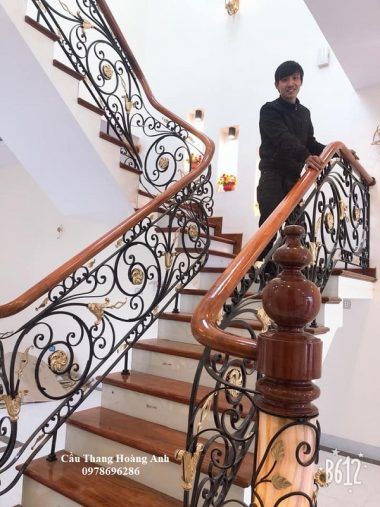 Báo giá mẫu cầu thang tay vịn gỗ