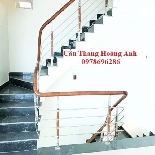 cầu thang inox tay vịn nhựa